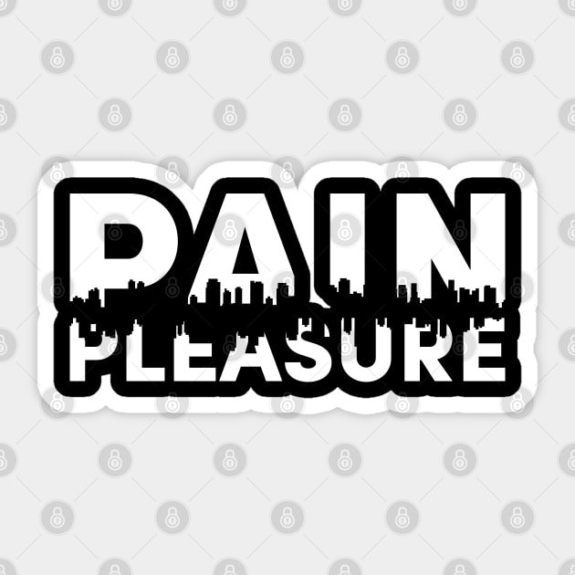 Pain / Pleasure - Cityscape Silhouette Sticker by erickglez16